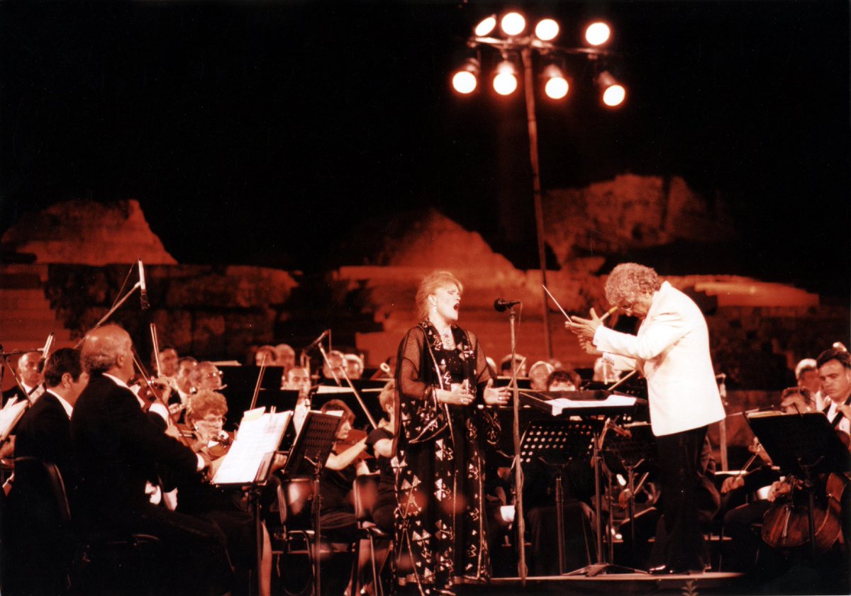 BaalbeckFest's tweet photo. Throwback to Baalbeck Festival: From Caracalla Dance Theatre to Charles Aznavour, from soprano June Anderson to the electric violin of Vanessa-Mae, and the unique East-meets-Jazz sound of Rabih Abou-Khalil. Flamenco lit up the temples with Noche Flamenca. https://t.co/3CuTmcPiaV