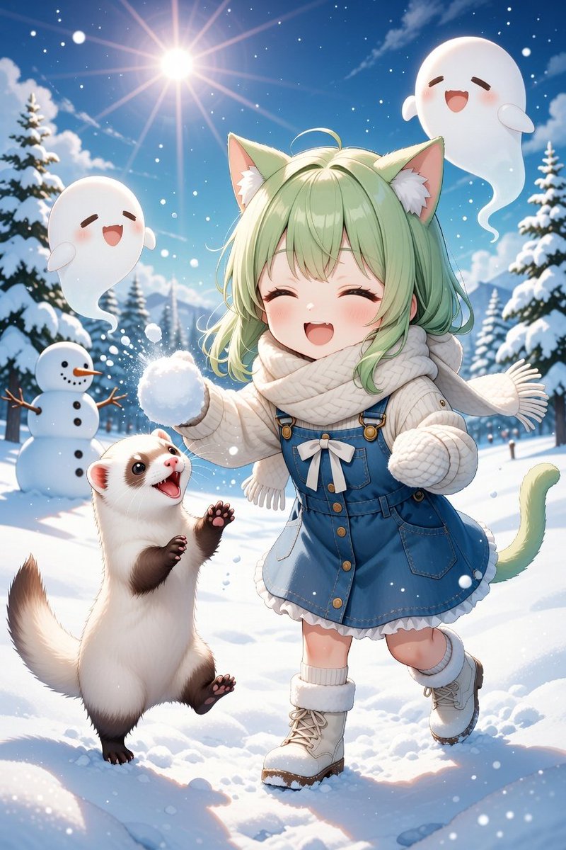 menmaFerretLove こんばんは🌈🐾 本日も宜しくお願いします🐱 💚「にゃ