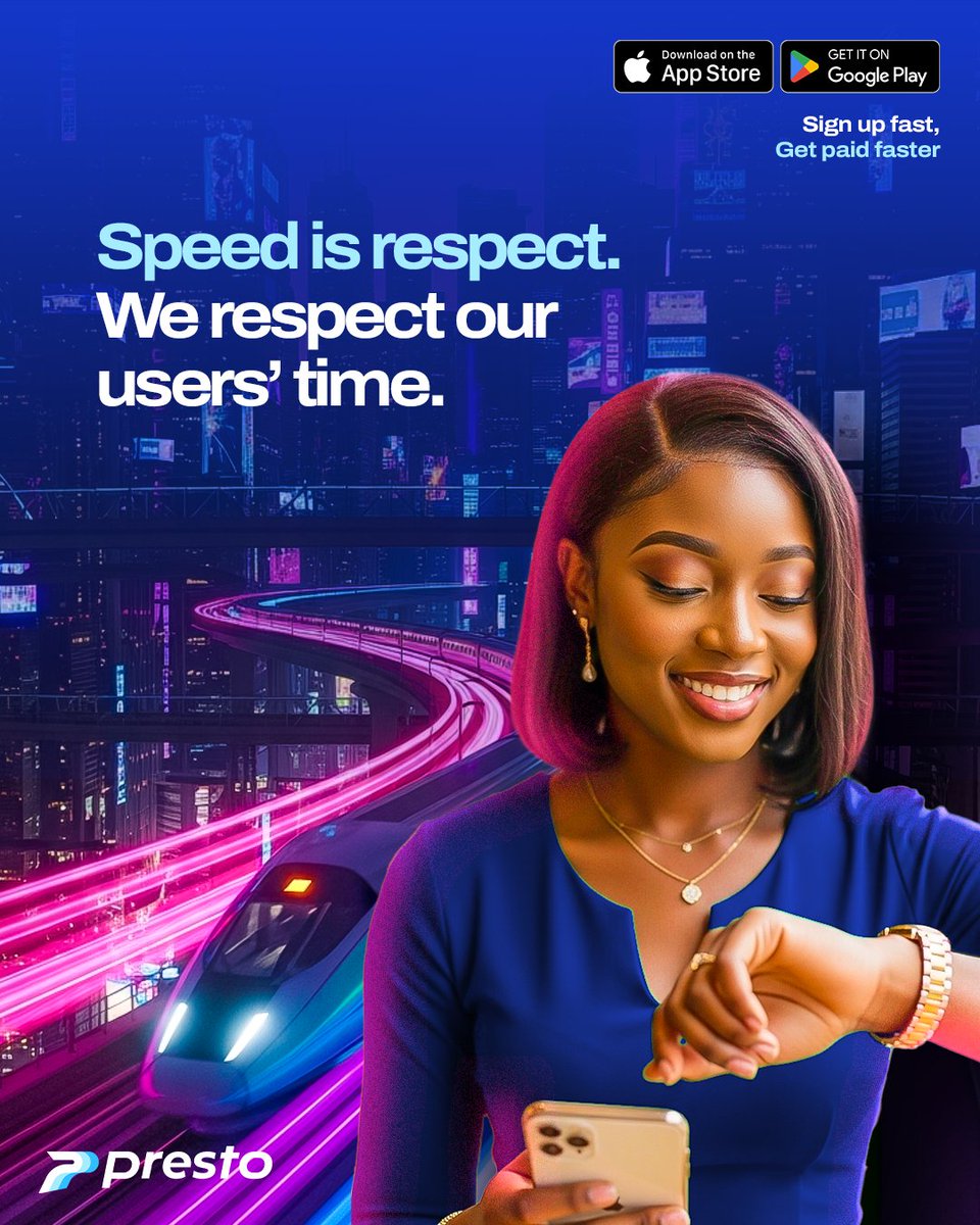 Sign up fast. Get paid faster. Respect your time with Presto.