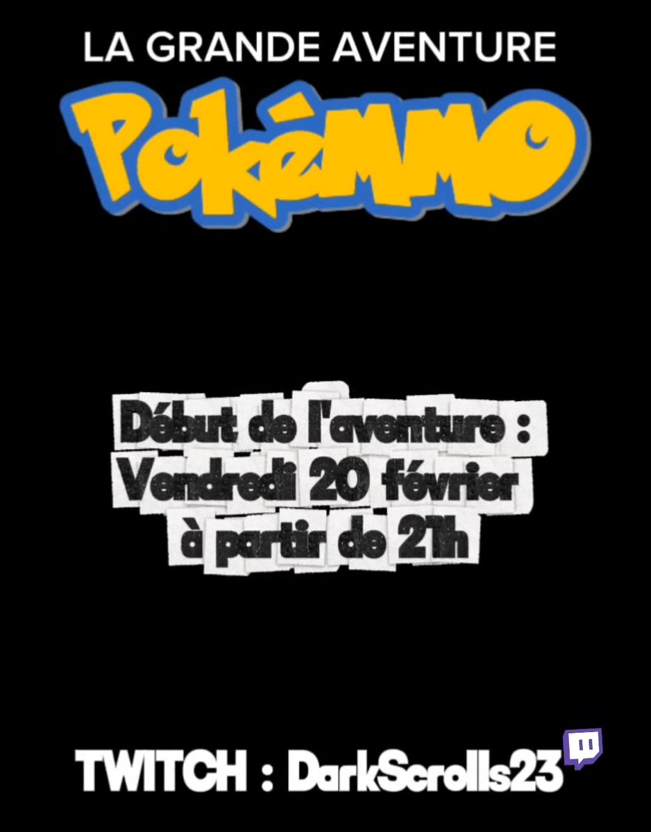 Pokérayou saison 2 c'est fini il y a peu mais j'ai besoin de ma dose de Pokémon !⬇️ #Pokemon #twitch #twitchstreamer

twitch.tv/Darkscrolls23