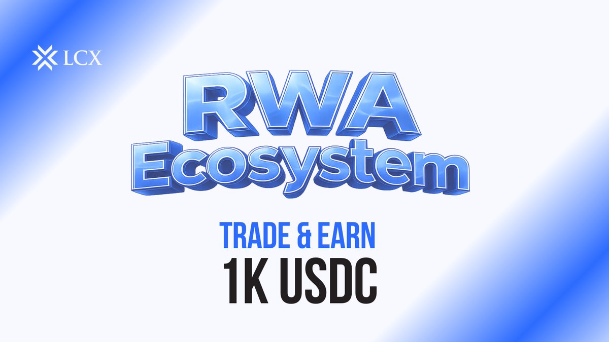 lcx's tweet image. Trade RWAs. Earn Rewards.

Trade $50,000 in eligible pairs and unlock a Mystery Box worth up to $1,000 USDC 💰

Pairs:
$LCX, $DOVU, $TRAC, $ONDO, $TOTO
⏳ Feb 11 – Mar 11 (CET)
👥 Limited to first 200 users
✅ KYC required

Participate 👉 lcx.com/en/rewards

@dovuofficial