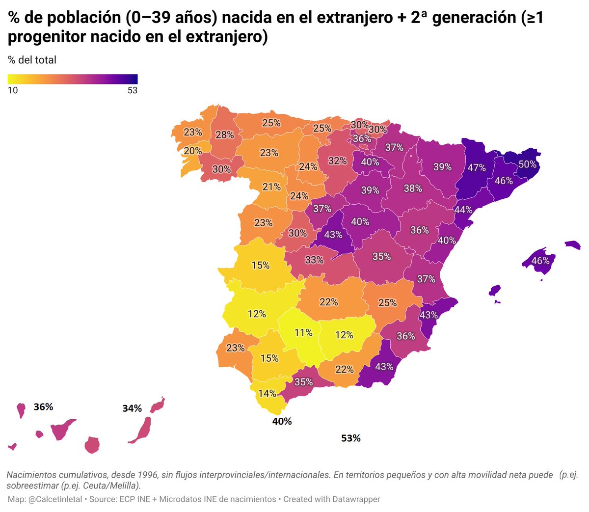 CalcetinLetal's tweet photo. 🧵Hilo: Pirámides poblacionales 🇪🇸 (España + cada provincia) + mapas complementarios.
• Nativos: nacidos en España, padres nacidos en España
• 2ª generación: nacidos en España con ≥1 progenitor nacido fuera
• Nacidos fuera de España

Disfruten, sufran o sean indiferentes. 📊 https://t.co/CheOslCB8d