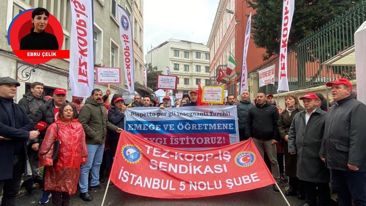 İtalyan Lisesi öğretmenleri İtalya Başkonsolosluğu önünde: "Eşit işe eşit ücret istiyoruz"
birgun.net/haber/italyan-…