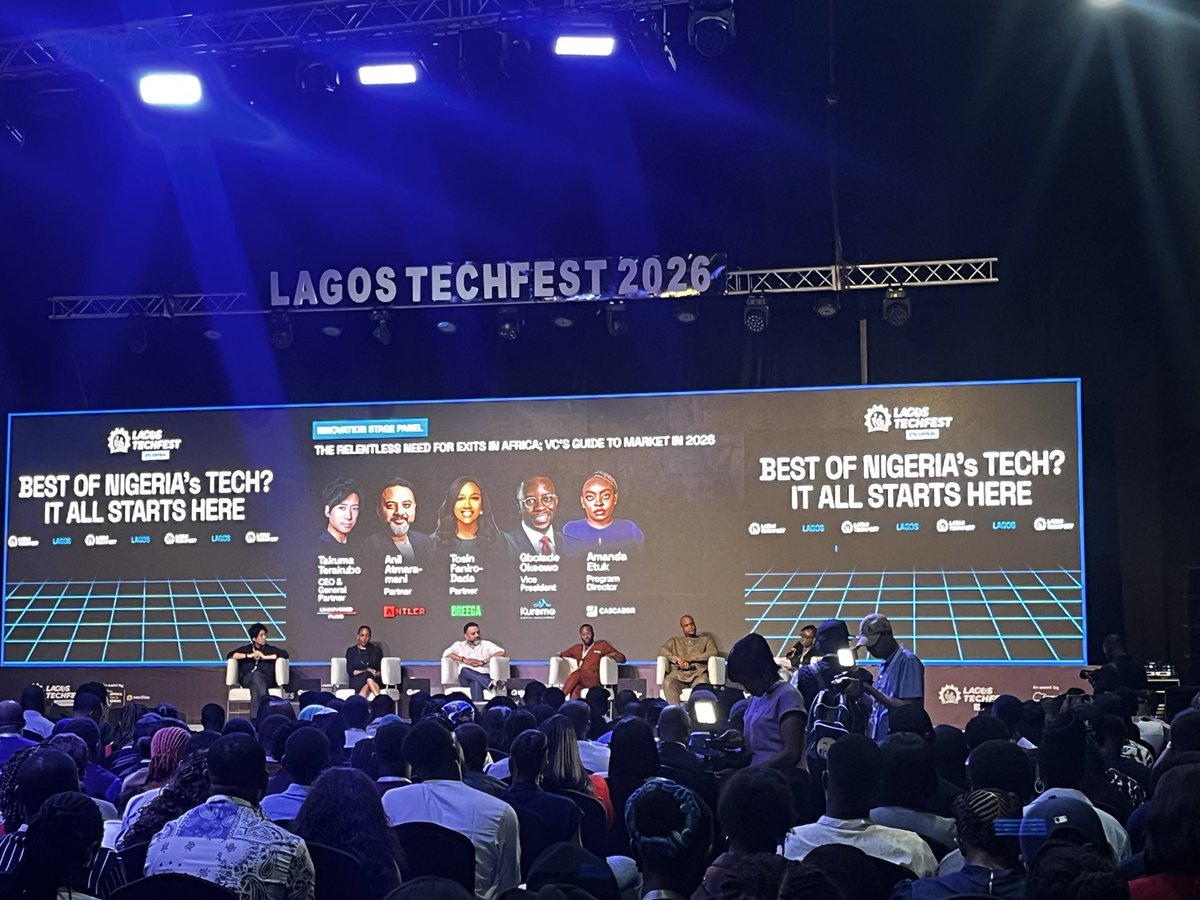 It has been an insightful morning with the conversations around the Relentless Need for Exists in Africa; VC’s Guide to Market in 2026 at #LagosTechFest and we are delighted to be here on ground for all of it