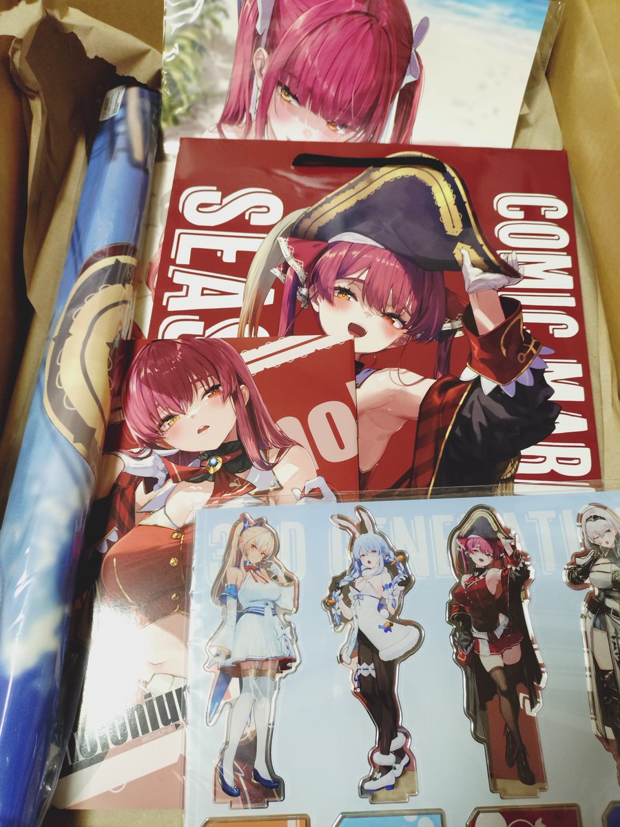 あかさあい先生の新刊セット&等身大タペストリーが届いてーた！ 中々