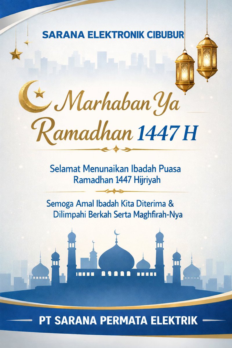 hellosarana's tweet photo. Diskon spesial Ramadhan hanya di Sarana Elektronik Cibubur!

Marhaban ya Ramadhan 1447 H 🌙

Ramadhan makin nyaman tanpa harus keluar rumah.
Belanja elektronik cukup dari rumah, kirim di hari yang sama.
Hubungi WhatsApp Official: 02187707655
Promo &amp; diskon Ramadhan menanti Anda https://t.co/puBdOXKZX7