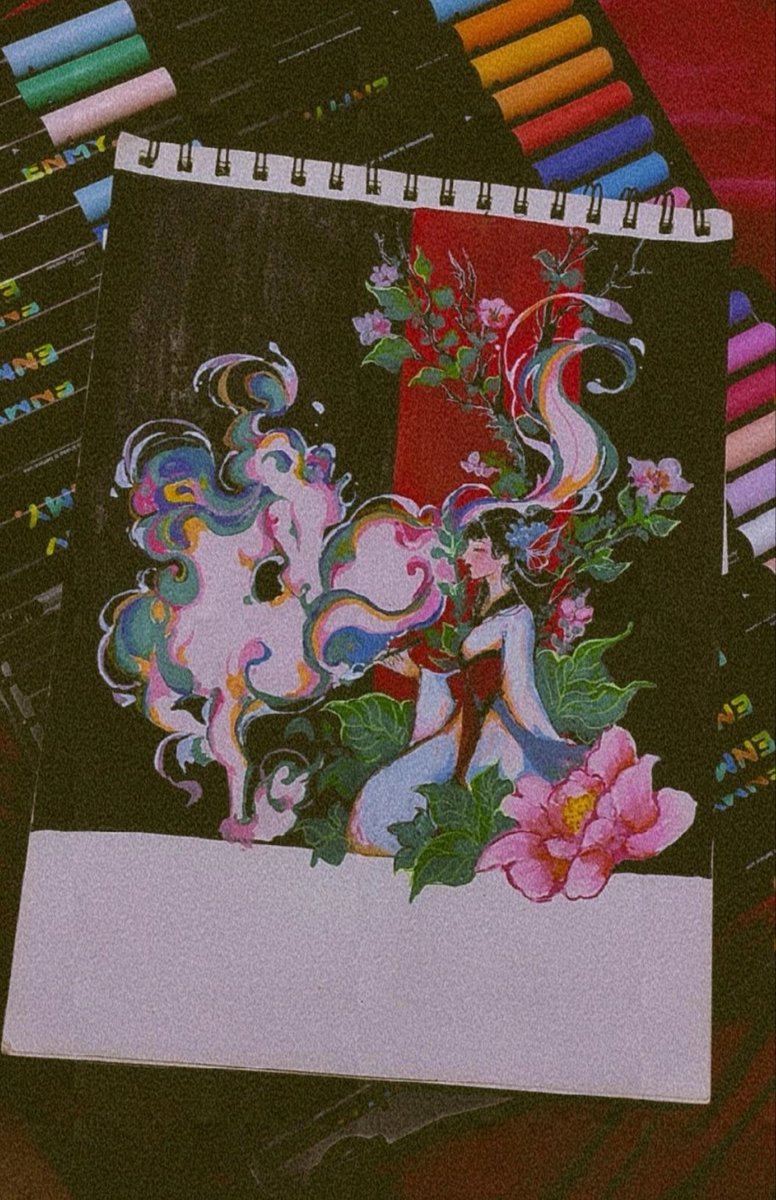 kenekome's tweet photo. Happy Lunar new year! 

#LunarNewYear 
#acrylicmarkers https://t.co/UHh5nmgLcU