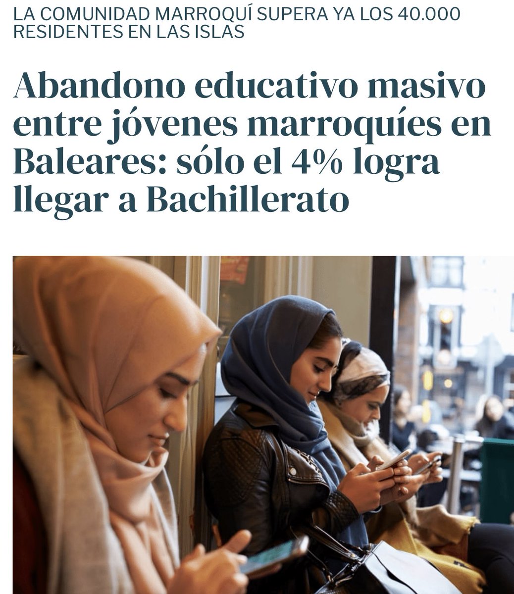 Esta es la maravillosa gente que estamos acogiendo. Solo el 4% llega a bachillerato y ¿cuántos lo terminarán? Vaya raza…