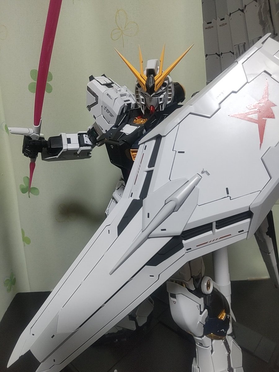 ガンプラ #ガンプラ好きと繋がりたい PGU νガンダム、完成です。 もう