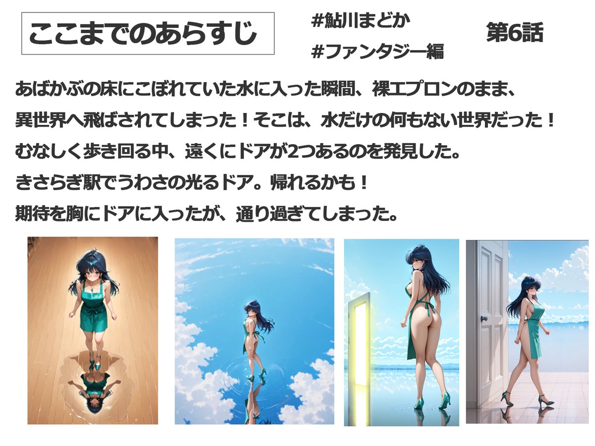 wollcraft3's tweet photo. #鮎川まどか 
#ファンタジー編 6 
どうなってるの？元の世界に帰れるんじゃなかったの？
もう一方のドアだったのかな？ドア閉じちゃったし・・
おねーちゃん最近魔法勉強しているでしょ？空飛べない？周りに何かない？
防御魔法しか使えないのよ。
春日くん・・助けて・・・春日くん・・😭 https://t.co/sspcUuNI1Q