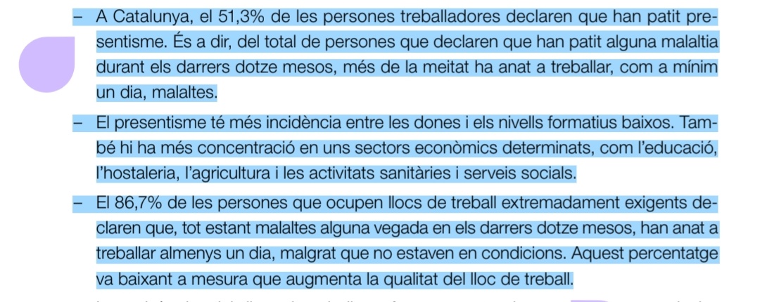 laurevega's tweet photo. De la televisió pública m'agradaria, de mínims, informació que és pública.

A Catalunya el 51,3% dels treballadors declaren haver anat malalts a treballar el darrer any, augmenta fins al 88,67% en llocs de treball extremadament exigents.

Observatori del Treball i Model Productiu https://t.co/swub2WmEQa