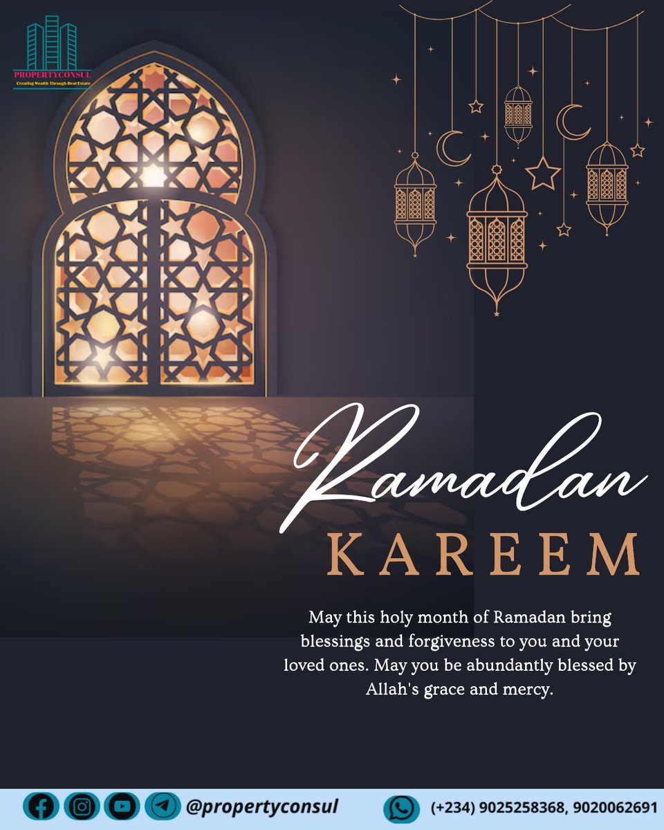 🌙✝️ Ramadan Kareem &amp; Blessed Lenten Season from PropertyConsul on this occasion of Ash Wednesday 

As many observe this sacred period of fasting, prayer and reflection, may your homes be filled with peace, your hearts with gratitude and your days with divine favor.

May this