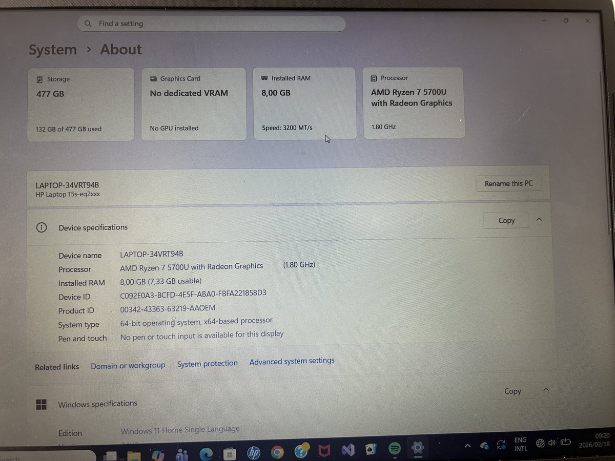 dvhhmkwrl's tweet photo. Hey y’all 
I’m selling an HP Ryzen 7 Laptop for 7.5k negotiable 
Collection available in Pretoria east 
Please dm me if you’re interested. https://t.co/iqLSPWoEHY