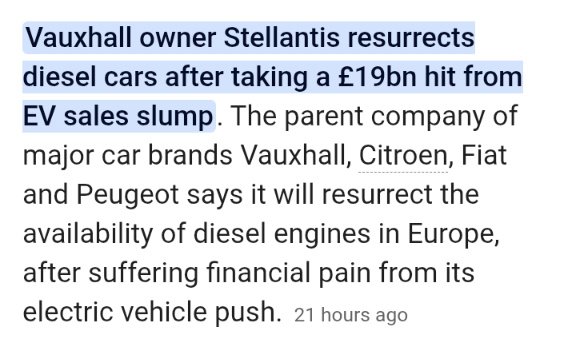 sea_bouy's tweet photo. @Artemisfornow @Ed_Miliband needs sacking before he completely bankrupts the UK!
Even Tony Blair has woken up & smelled the coffee!
Net Zero is dying & so are EV cars!
Stellantis are the first to revive diesel cars, others will have to follow or die!
#DrillBabyDrill @Nigel_Farage #NetZeroLies https://t.co/xqldTKaQLm