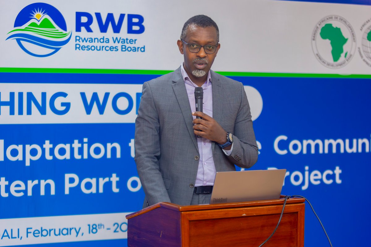 RwandaWater's tweet photo. Today, #RWB & @AfDB_Group  launched a $9 million grant project to reduce flood risks and enhance climate resilience for vulnerable communities in Western Rwanda.  

The project "Nature-Based Flood Adaptation to Increase Community Resilience in the Western Part of Rwanda", will deploy ecosystem-based solutions to address recurrent flooding, soil erosion, and land degradation in high-risk watersheds of @RusiziDistrict  and @KarongiDistr Districts.