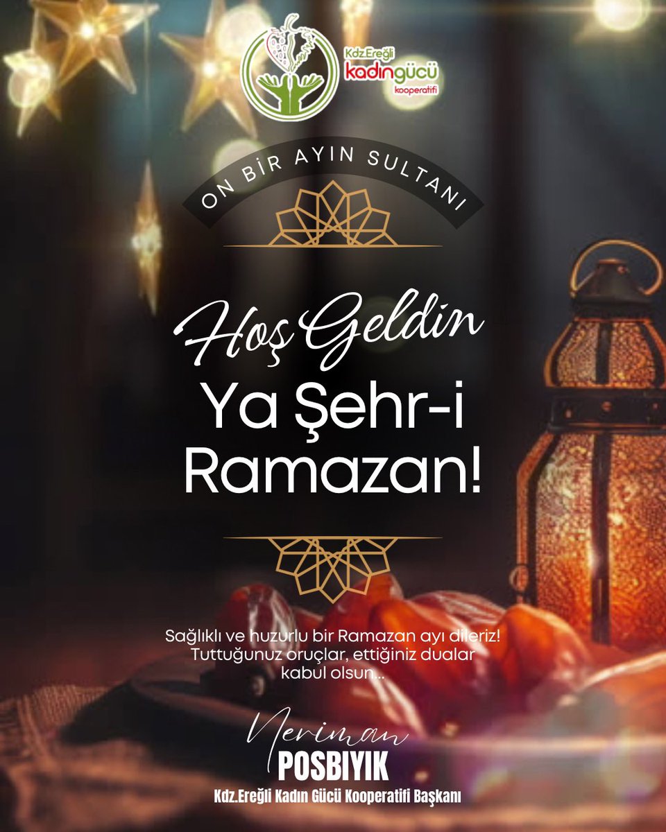 🌙 ✨On bir ayın sultanı Ramazan’a kavuşmanın huzurunu yaşıyoruz.

Paylaşmanın, bereketin ve dayanışmanın ayı Ramazan’ın şehrimize birlik, gönüllerimize ferahlık getirmesini diliyoruz.

Tuttuğumuz oruçlar, ettiğimiz dualar kabul olsun.