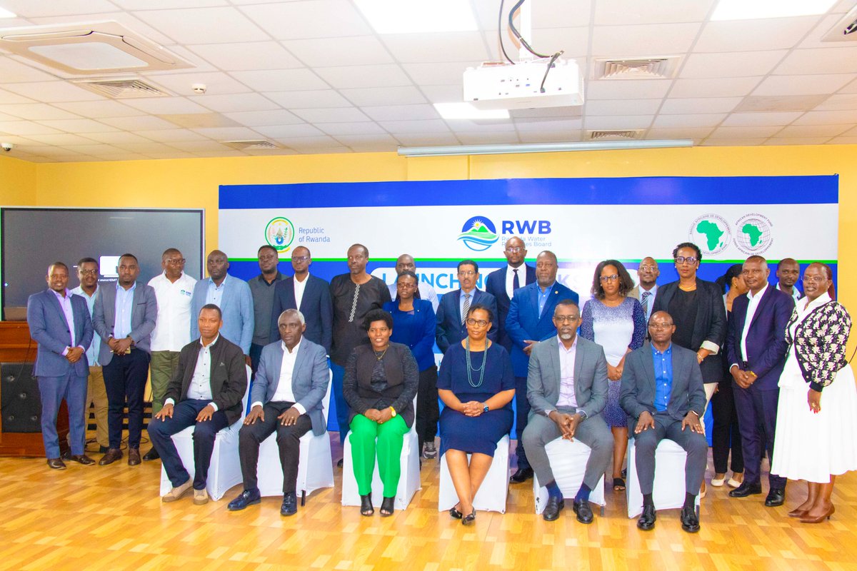 RwandaWater's tweet photo. Today, #RWB & @AfDB_Group  launched a $9 million grant project to reduce flood risks and enhance climate resilience for vulnerable communities in Western Rwanda.  

The project "Nature-Based Flood Adaptation to Increase Community Resilience in the Western Part of Rwanda", will deploy ecosystem-based solutions to address recurrent flooding, soil erosion, and land degradation in high-risk watersheds of @RusiziDistrict  and @KarongiDistr Districts.