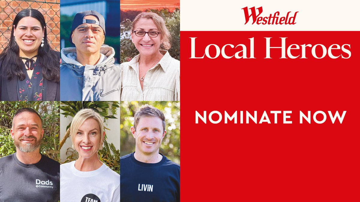 SocialChangeAus's tweet photo. It’s time to celebrate the unsung heroes making a real difference in communities across Australia!

Through Westfield Local Heroes, one local hero at each Westfield destination will receive a $20,000 grant, with two additional finalists awarded $5,000 each to support their vital work.

Know someone creating positive change?

Learn more and nominate today: https://t.co/XmGKqjJ8EB 

Nominations close 12 March 2026.

#WestfieldLocalHeroes #LocalImpact #CommunityImpact #GrassrootsChange #FundingOpportunities #SocialGood #CommunitySupport #NotForProfitSector #PurposeDriven @ScentreGroup