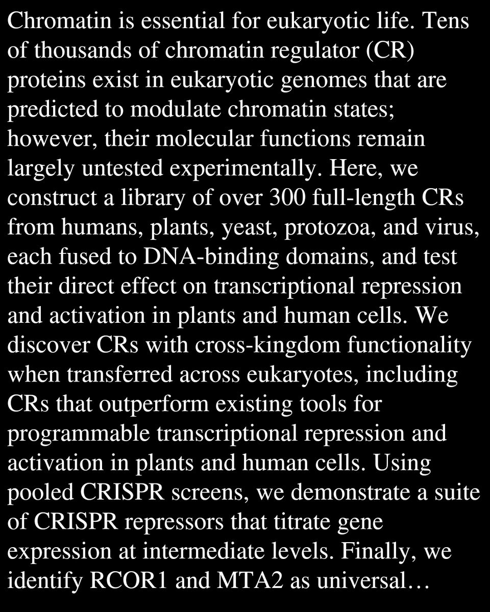 A toolkit for programmable transcriptional engineering across eukaryotic kingdoms

Ornelas, I. J., Owens, L. A., Alamos, S., Hummel, N. F., Hernandez Zamora, M. G., Phan, N. T., Pattali, R. K., Shih, P. M., Nunez, J. K.
biorxiv.org/content/10.648…