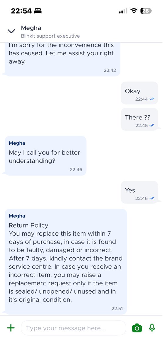 advaitaadya's tweet photo. @blinkitcares 
No refund on poor functionality issue from Blinkit #albinderdhandsa #portronics #ConsumerRights #speaker https://t.co/PtW7xxEJQ8