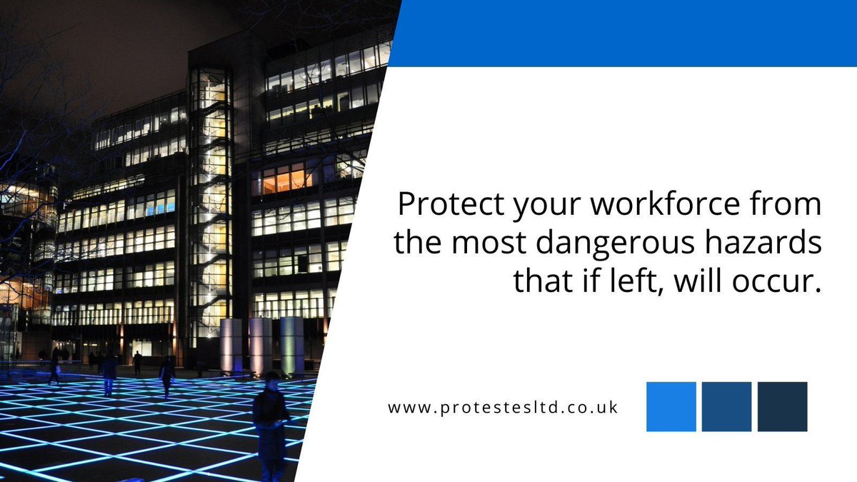 ProtestESLtd's tweet photo. We help protect your workforce and any visitors to your site from some of the most dangerous hazards, ensuring that you remain compliant with legislation simultaneously too. π
#safety #electricaltesting #firesafety https://t.co/LLeUglDaeY