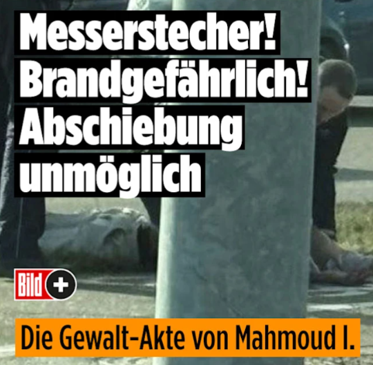 Was ein 𝗥𝗘𝗚𝗜𝗘𝗥𝗨𝗡𝗚𝗦𝗩𝗘𝗥𝗦𝗔𝗚𝗘𝗡!
Am 14. Januar ersticht der 29-jährige Eritreer Mahmoud I. im Ulmer MediaMarkt 2 Mitarbeiter mit einem Messer! Ein 25-Jähriger ringt tagelang um sein Leben und muss mehrfach operiert werden, ein 22-Jähriger wird schwer verletzt. Der