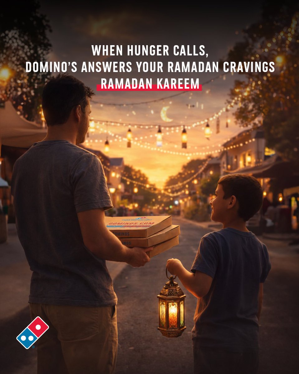 DominosLebanon's tweet image. Wishing you and your family a month full of blessings and peace.
 Ramadan Kareem 🌙

#Ramadan #Dominos #Pizza