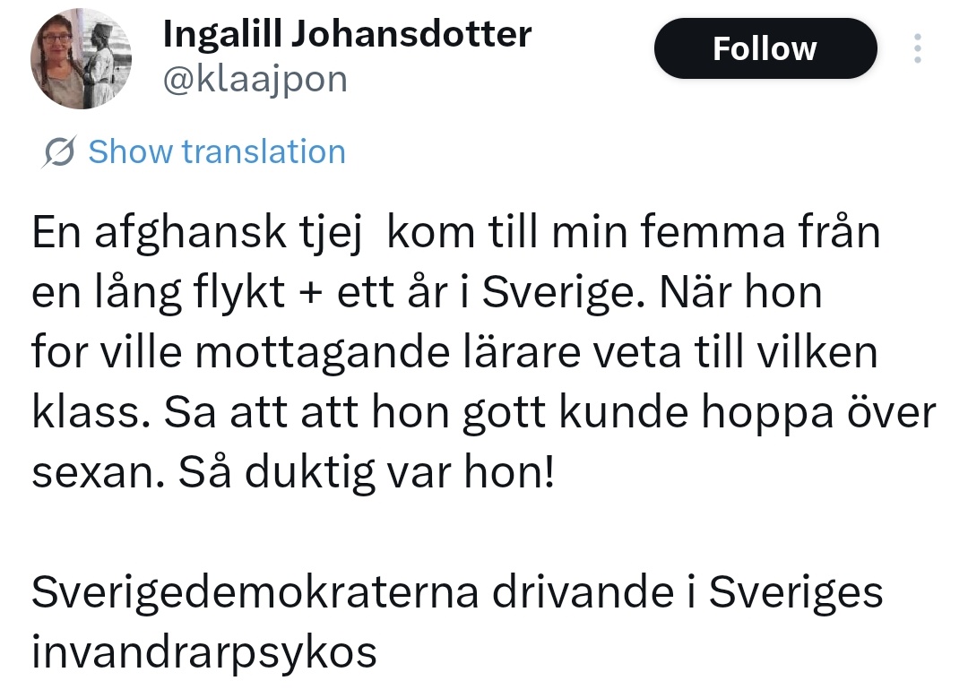 En lärare som inte kan skilja på grupp och individ.