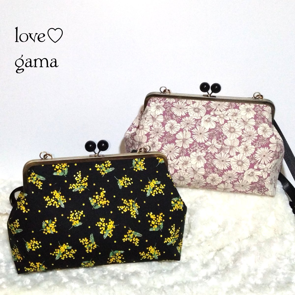 ❤がま口角型ショルダーバッグ❤ シーズンを迎えるミモザと、繊細な