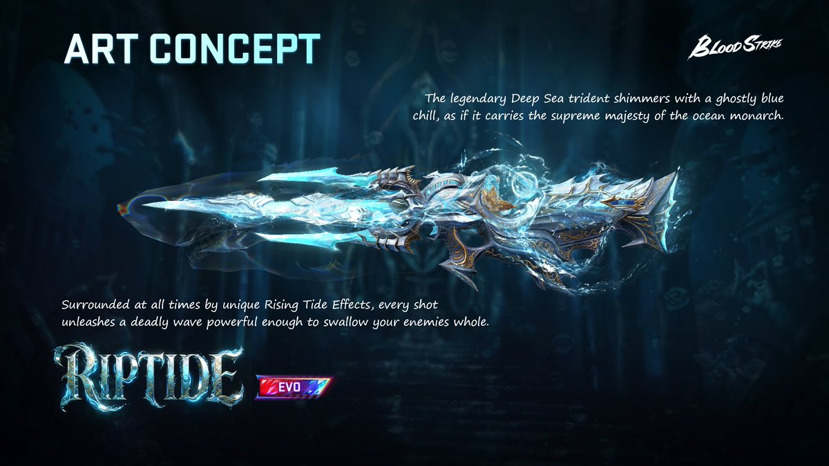 The legendary Deep Sea trident shimmers with a gho... The legendary Deep Sea trident shimmers with a gho...