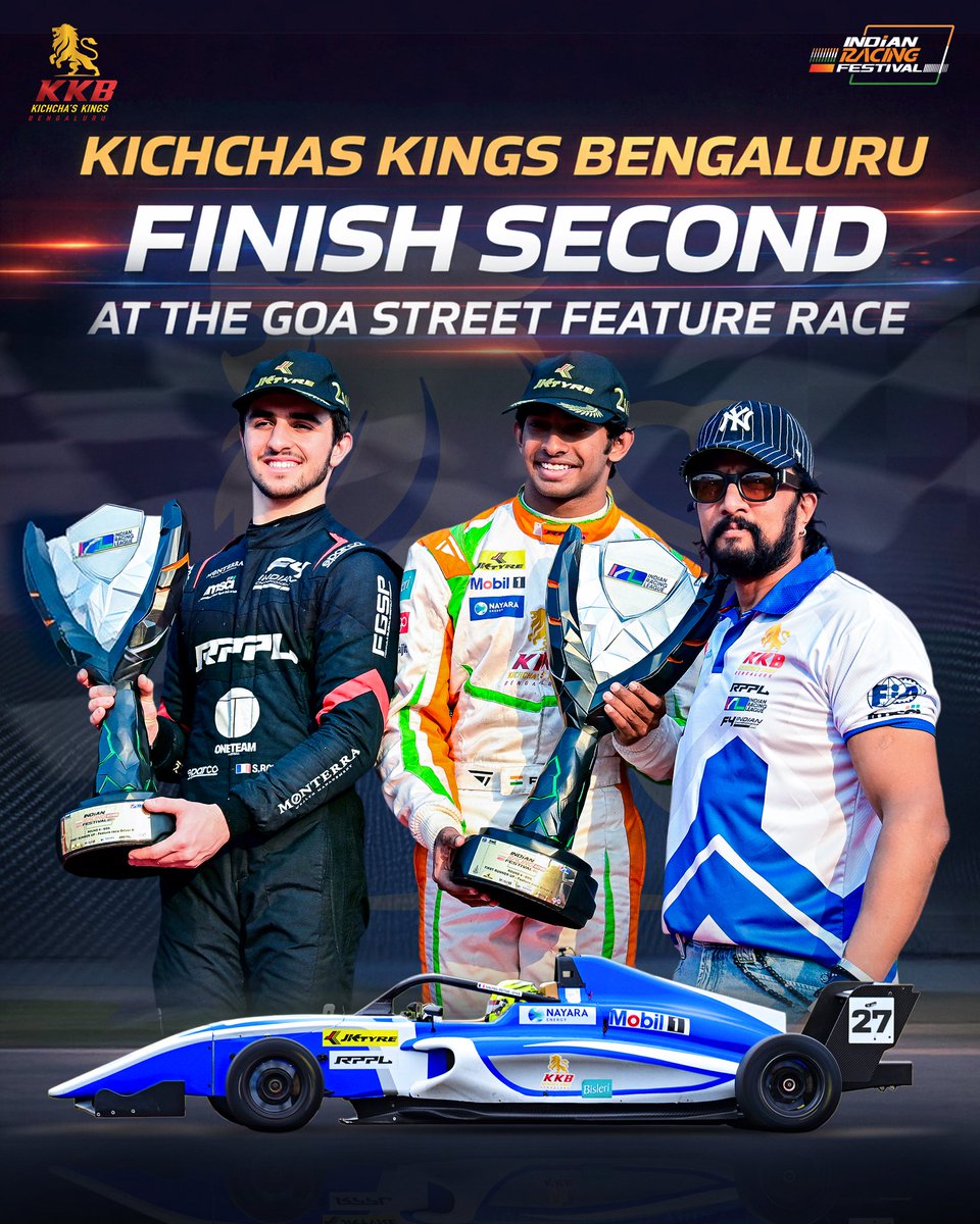 An Electrifying Race, Intense Competition, And Unstoppable Determination Led KKB To An Incredible 2nd Place Victory. Proud Of The Team's Passion And Power

A special thank you to <a href="/Irlofficial1/">Indian Racing League Official</a> and our amazing racers - <a href="/KyleKumaran/">Kyle Aditya Kumaran</a> <a href="/RacingJem/">Jem Hepworth</a> @sachel_rotge <a href="/RuhaanAlva/">Ruhaan Alva</a> - for their