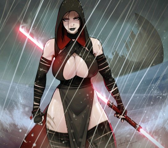 Give mama a regular double bladed saber