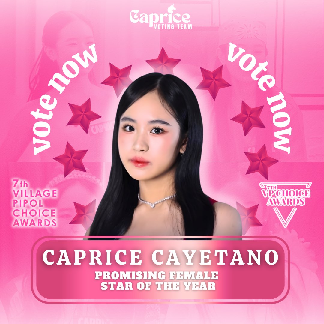 𝐂𝐀𝐏𝐑𝐈𝐂𝐄 𝐇𝐀𝐒 𝐁𝐄𝐄𝐍 𝐍𝐎𝐌𝐈𝐍𝐀𝐓𝐄𝐃 𝐅𝐎𝐑 𝐏𝐑𝐎𝐌𝐈𝐒𝐈𝐍𝐆 𝐅𝐄𝐌𝐀𝐋𝐄 𝐎𝐅 𝐓𝐇𝐄 𝐘𝐄𝐀𝐑

We are proud to announce that Caprice has been officially nominated as Promising Female of the Year at the VP Choice Awards.

We invite everyone to show their full