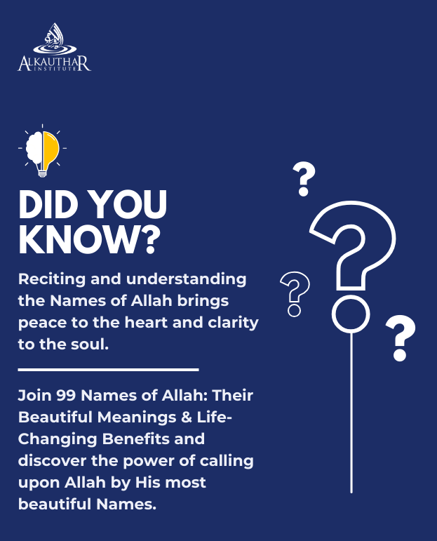 AlKautharWorld's tweet image. Learn the 99 Names of Allah and their profound meanings. Strengthen your duaa, deepen your faith, and connect with Allah in a meaningful way.

Enroll here:
online.alkauthar.org/courses/99-nam…

#99namesofallah #asmaulhusna #alkautharinstitute
