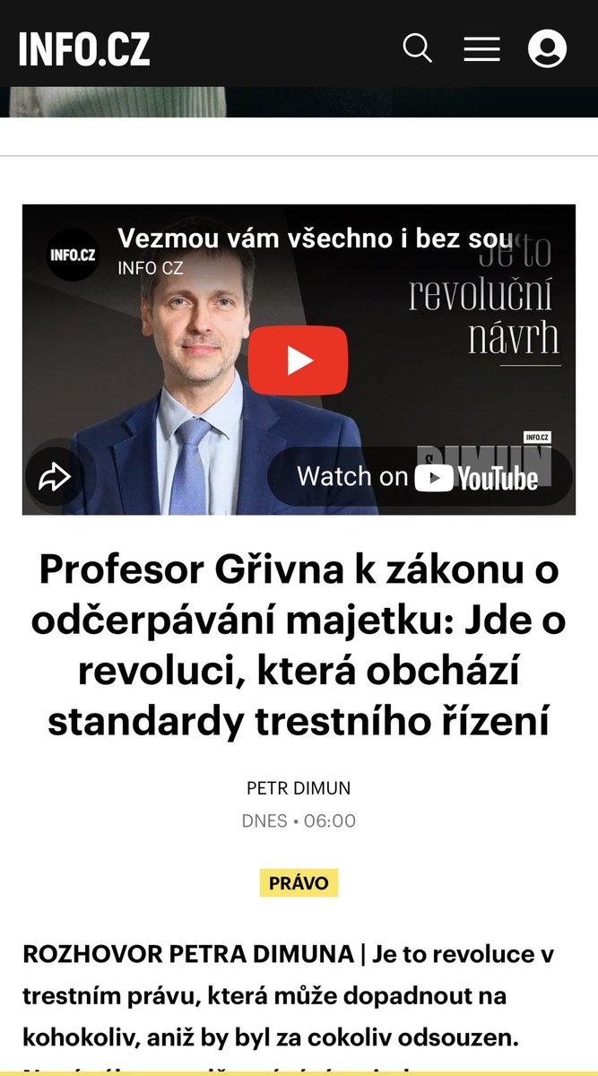 Jedna z největších polistopadových šíleností. Zabavení majetku bez soudu. Kde je plný Václavák? Kde je Mikuláš Minář? A umělci? Sepsala to Fialova vláda. Prosazuje ta Babišova. Vlastnické právo už nefunguje?

info.cz/zpravodajstvi-…