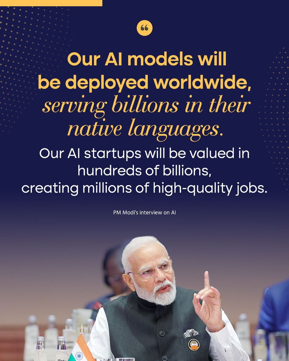 From local languages to global leadership, India’s AI will speak for billions!🌍🇮🇳 Confident. Capable. Coding for the world, India’s AI era is here.

#IndianAlImpactSummit2026