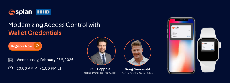 Modernize Your Access Control with Wallet Credentials

Join Splan and HID Global for an educational webinar exploring how organizations are moving beyond physical access cards to digital employee badges in mobile wallets. 

Register now: us02web.zoom.us/webinar/regist…
