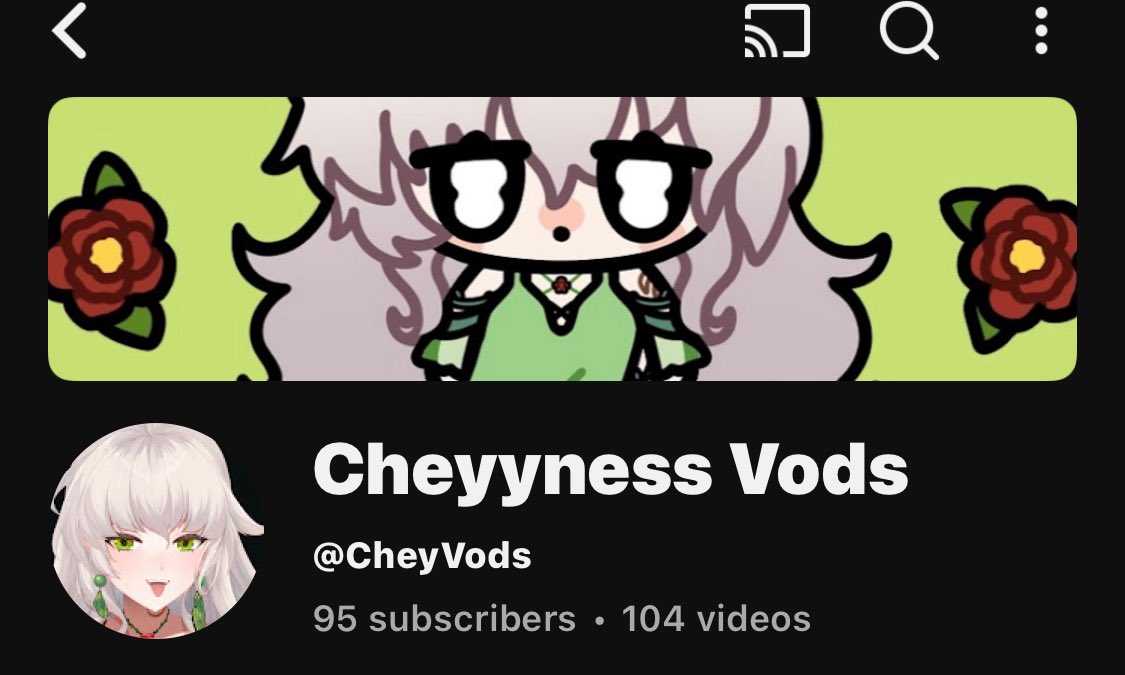 Cheyyness's tweet image. getting so close to 100 subscribers on the vods channel 🥳🥳 tysm!!