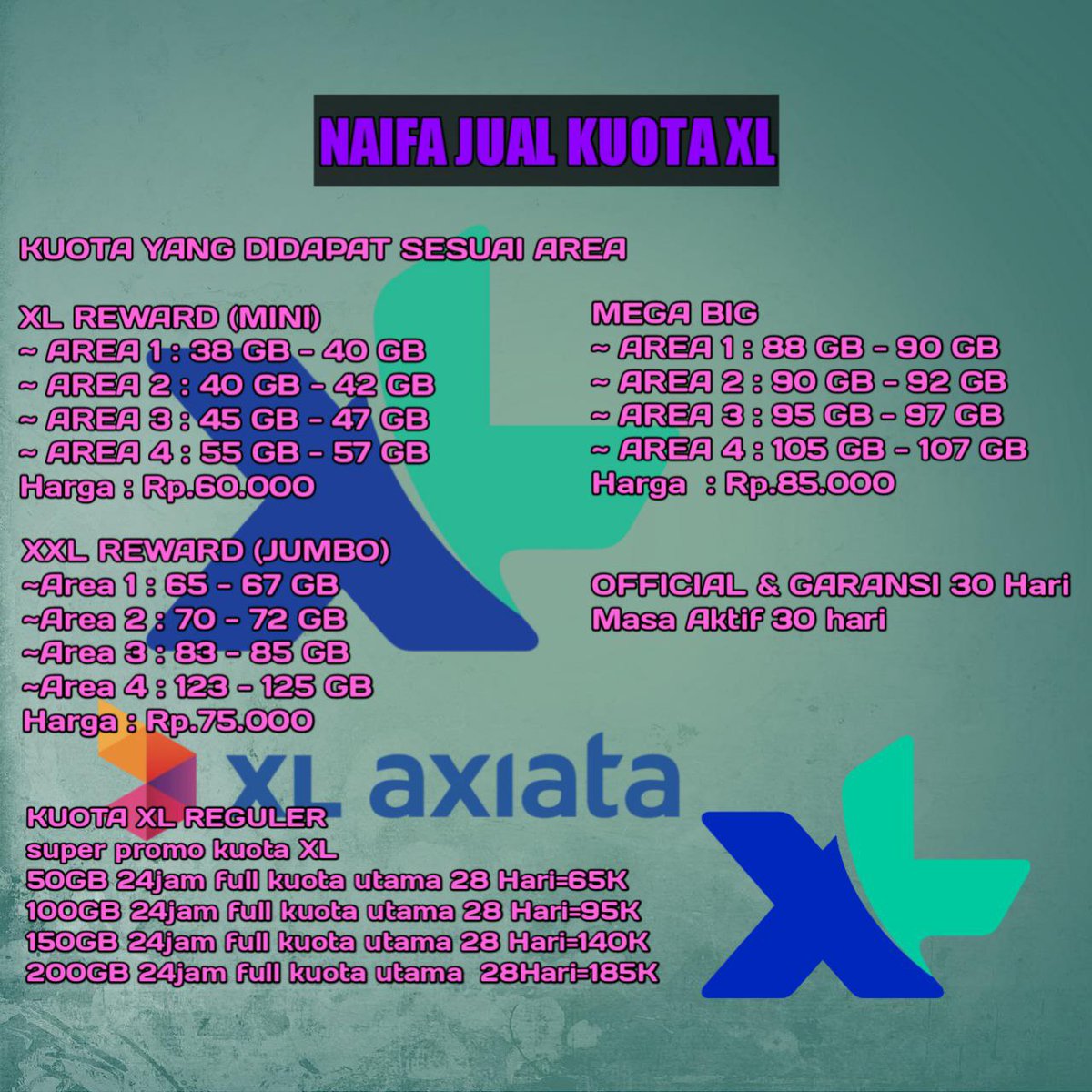 NAIFA JUAL KUOTA XL tweet media