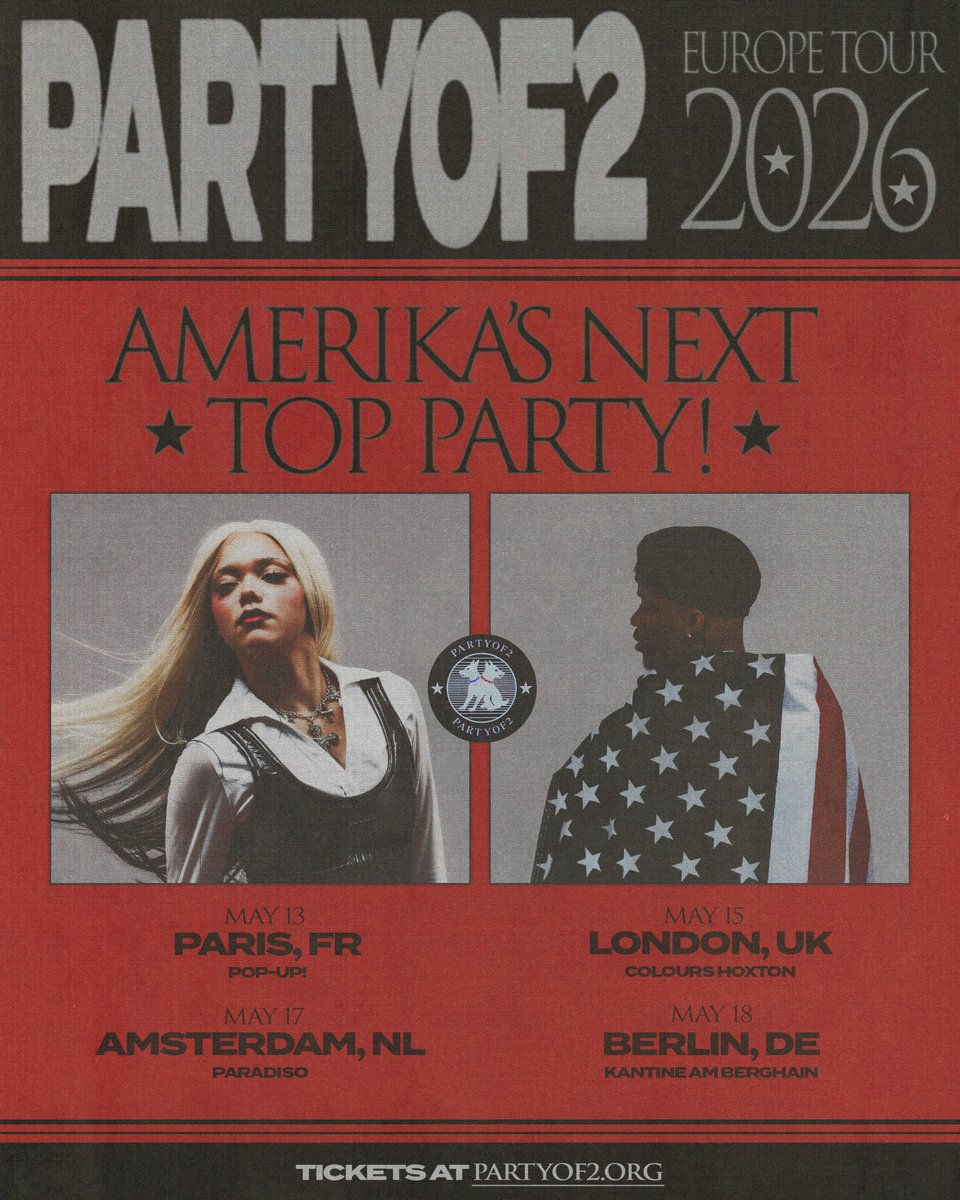 EUROPE WE ARE BACK…

ANTP! EU TOUR THIS MAY. TICKETS ON SALE FRIDAY @ 10AM LOCAL ✌🏾