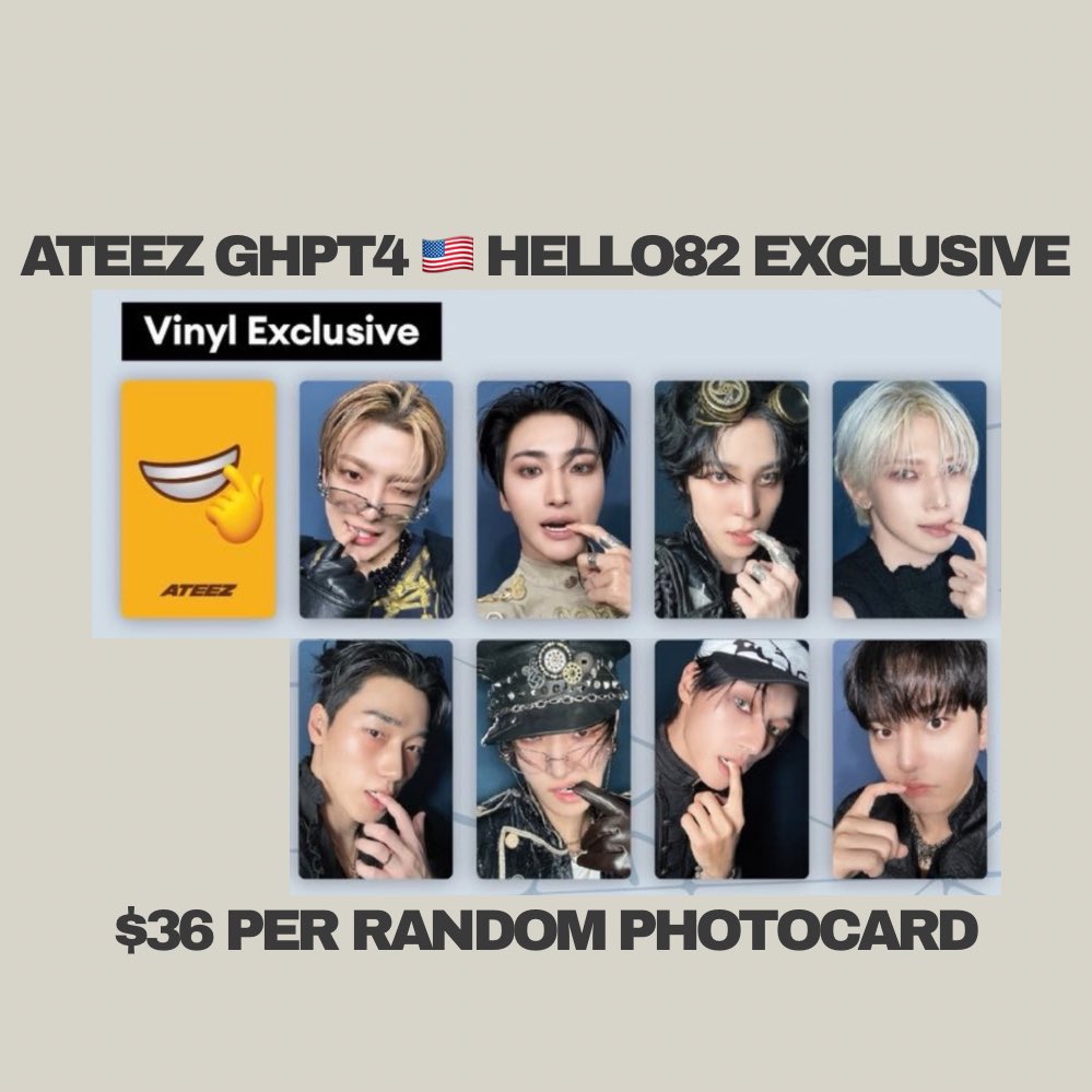ATEEZ GOLDEN HOUR PT 4 ALBUM 에이티즈 골든아워 미국 특전 포카 판매