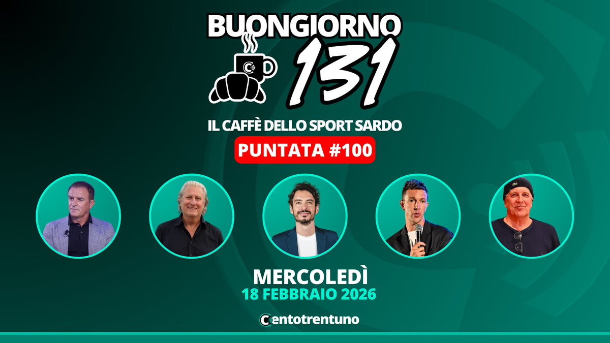 Sembrava un’idea balossa, invece non lo era. E siamo arrivati già a 100 puntate, con ospiti da tutto il mondo dello sport, sardo e non. 

Ed è solo l’inizio <a href="/CentotrentunoC/">Centotrentuno</a> #Buongiorno131