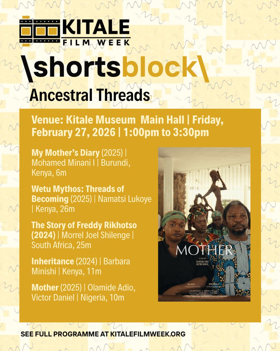kitalefilmweek's tweet photo. From Burundi to South Africa, these films trace the delicate threads of our shared history, taboos, culture and heritage. Join us at the Kitale Museum for a journey into the weight of our roots.
#kitalefilmweek #kfw2026 https://t.co/PjDH6xoegv