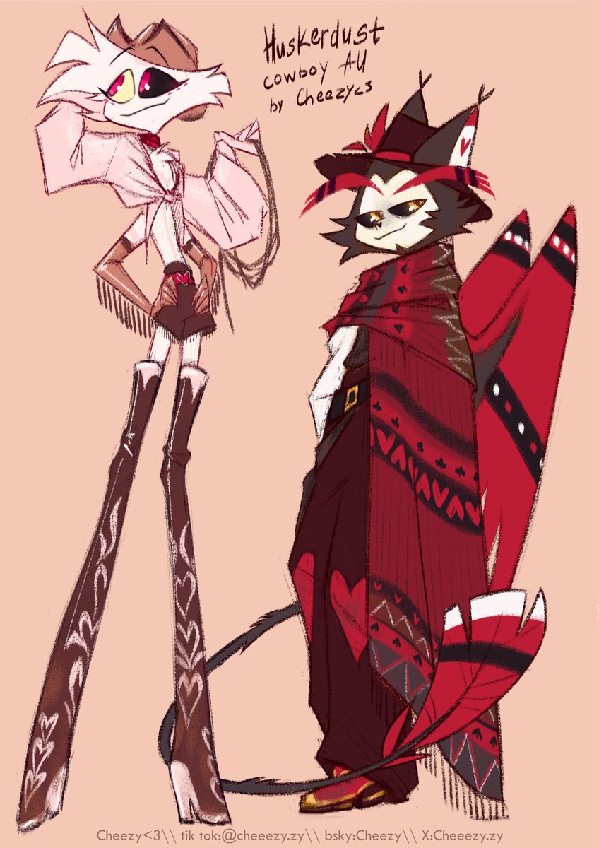 Huskerdust cowboy AU🌵

I'm now kinda hyper-fixated on this AU, so I plan to squeeze out as many drawings as possible based on it in the near future #huskerdust #HazbinHotel #huskerdustfanart