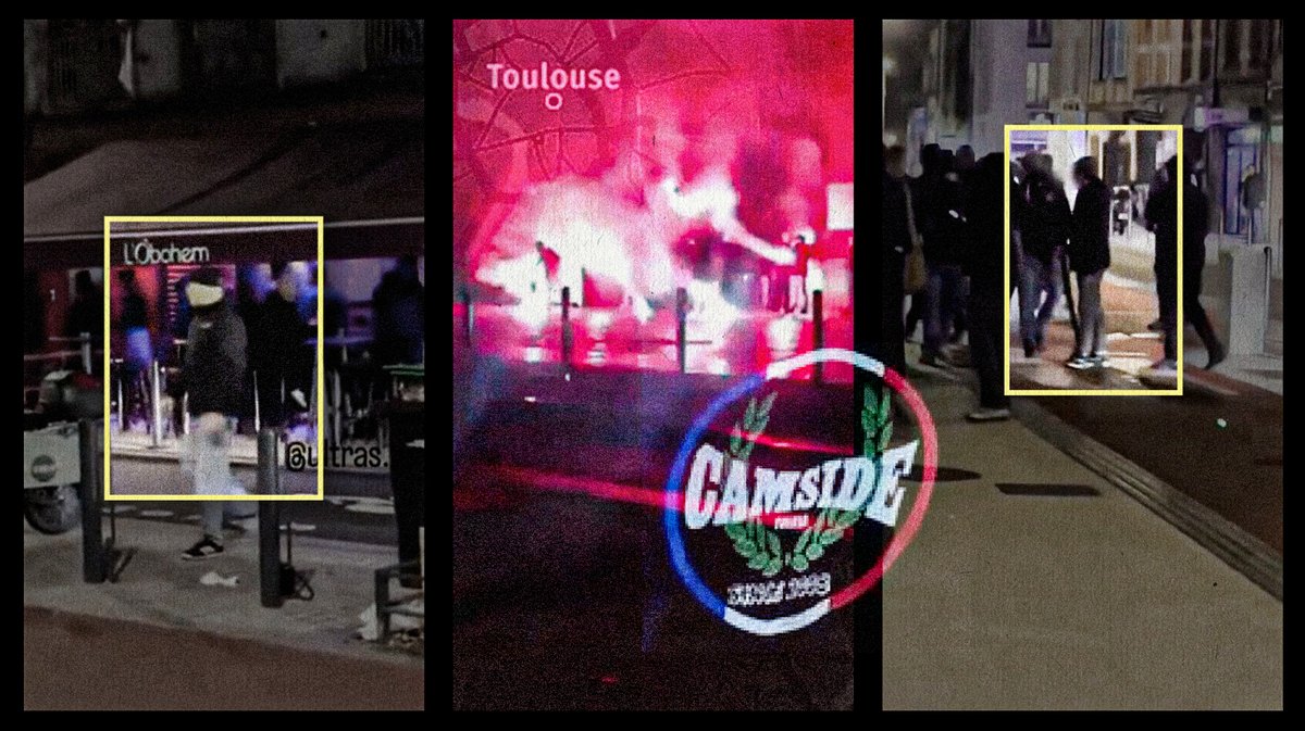 streetpress's tweet photo. 🗣️ « Ils sortent des matraques, et au moins un couteau et une chaîne de vélo. »

À Toulouse, l’extrême droite attaque un bar aux cris de « Justice pour Quentin » ⬇️
https://t.co/ue4qnTeAmS https://t.co/16xjYytDJ0
