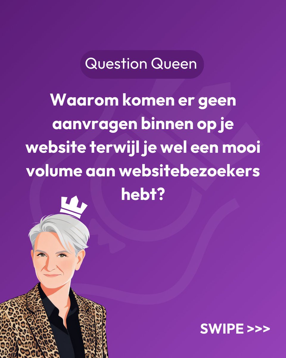 KingsberryBE's tweet photo. 👑 Question Queen 

De vraag die we deze maand het vaakst van jullie kregen was: “Waarom komen er geen aanvragen binnen op mijn website terwijl ik wel een mooi volume aan websitebezoekers heb?”  

Swipe voor 3 simpele tips om meer aanvragen uit je website te halen. 👉 https://t.co/ipp9tDRU68