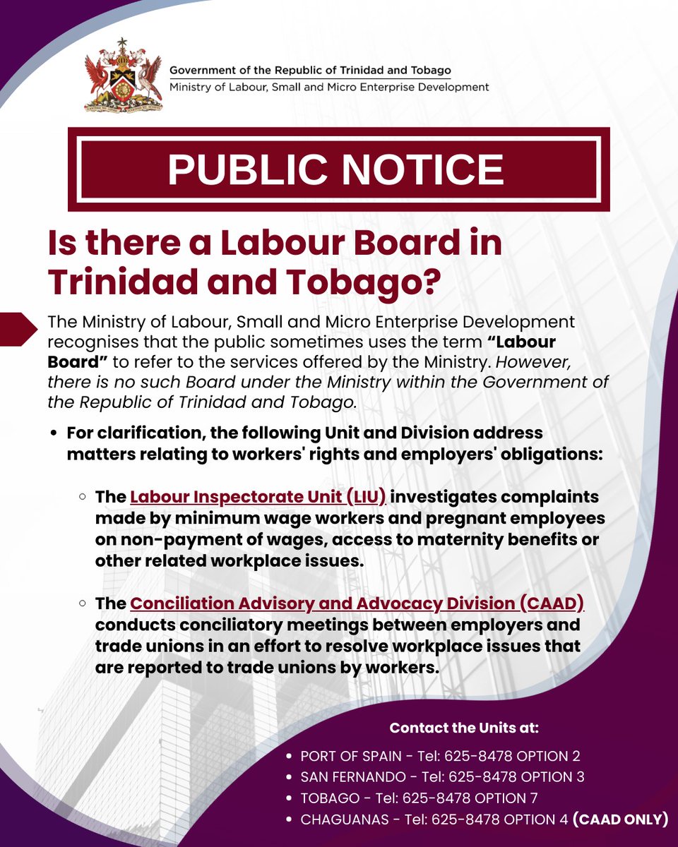 Ministry of Labour, Small & Micro Enterprise Dev. tweet media