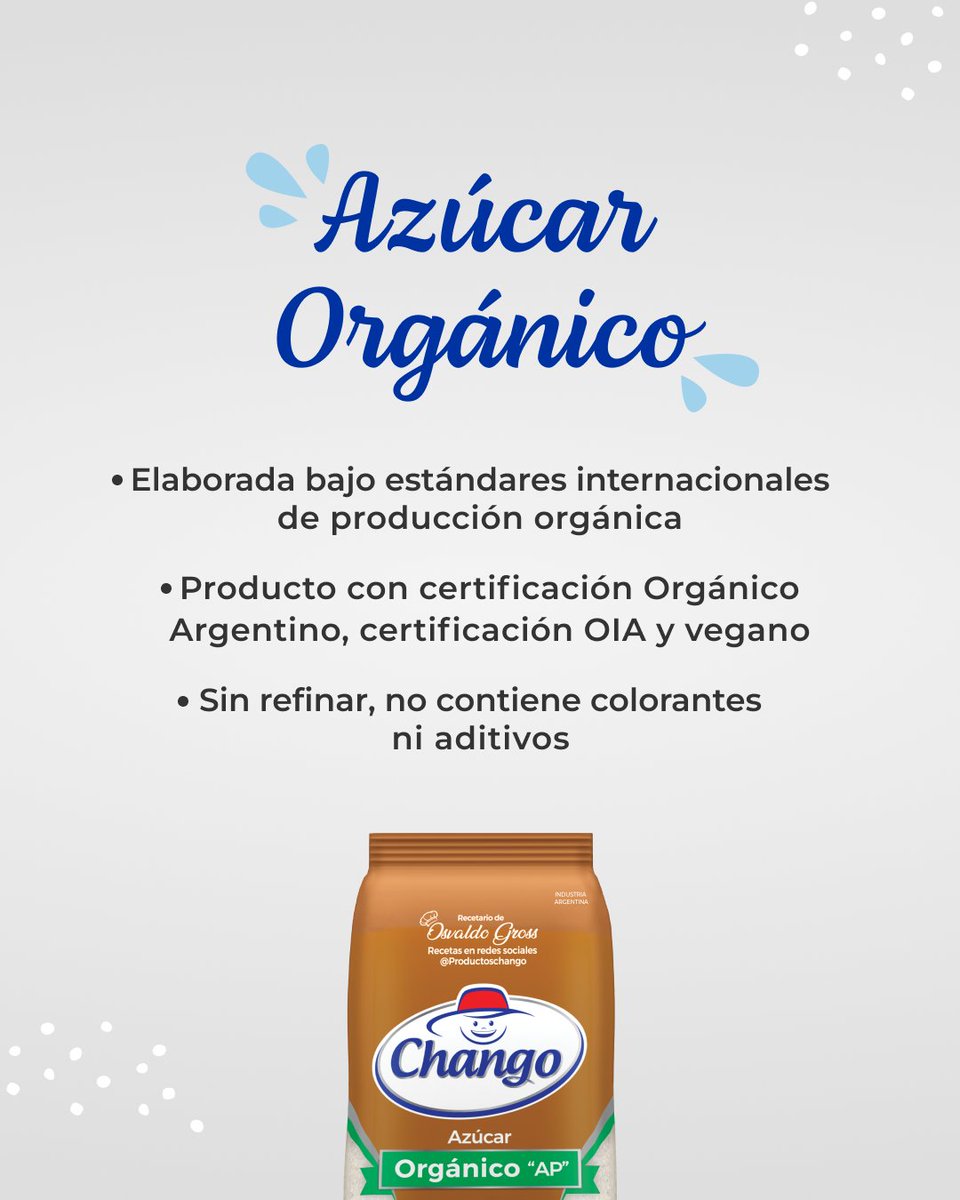 Aunque se parezcan, no son lo mismo ✨🌿

El azúcar morena es ideal para agregarle textura y humedad a tus preparaciones. Pero si buscás una alternativa realmente natural y sostenible, el Azúcar Orgánico Chango es la mejor opción 💚

Endulzá tus recetas con conciencia y sabor 😉