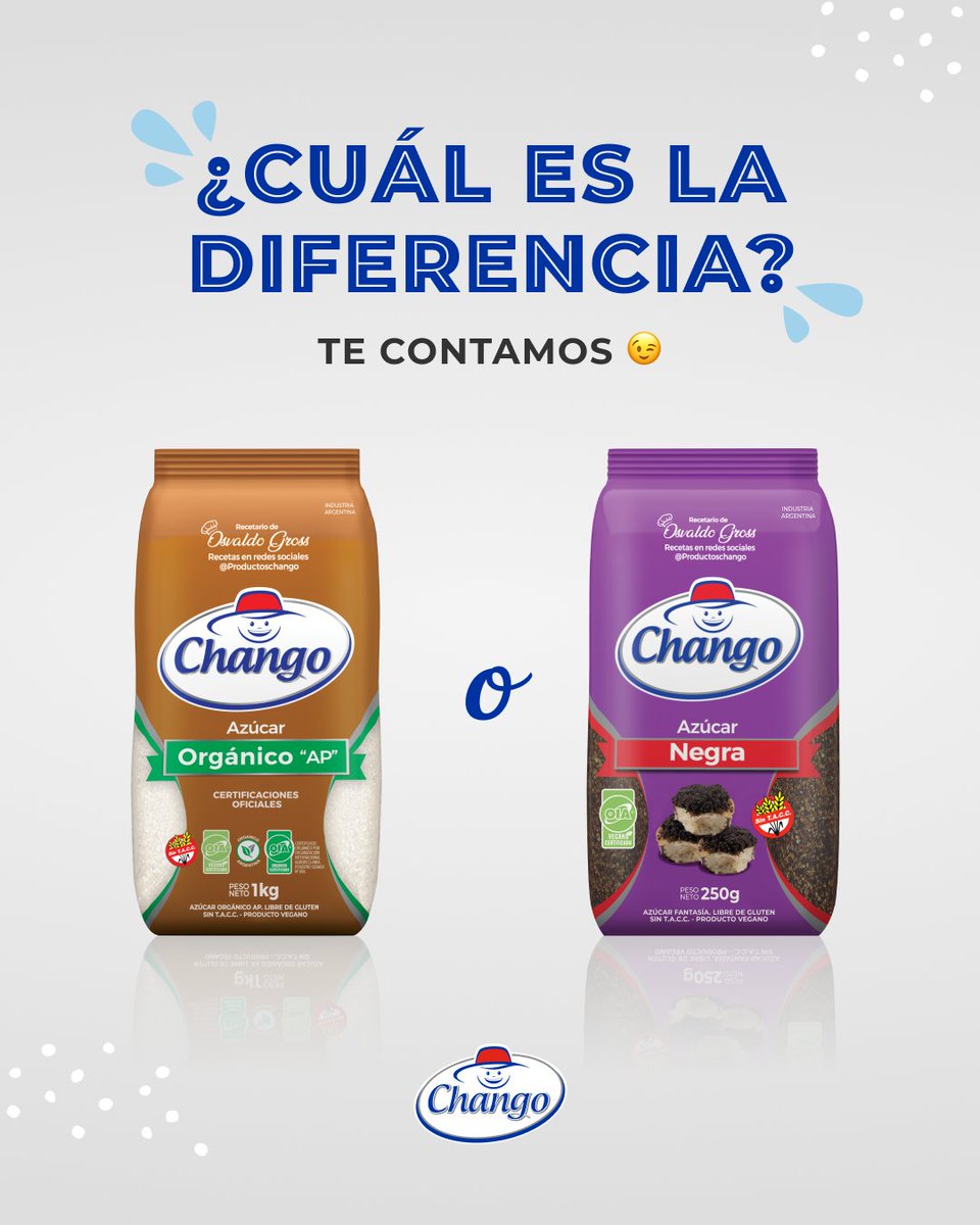 productoschango's tweet photo. Aunque se parezcan, no son lo mismo ✨🌿

El azúcar morena es ideal para agregarle textura y humedad a tus preparaciones. Pero si buscás una alternativa realmente natural y sostenible, el Azúcar Orgánico Chango es la mejor opción 💚

Endulzá tus recetas con conciencia y sabor 😉 https://t.co/6N68Kjiv9e