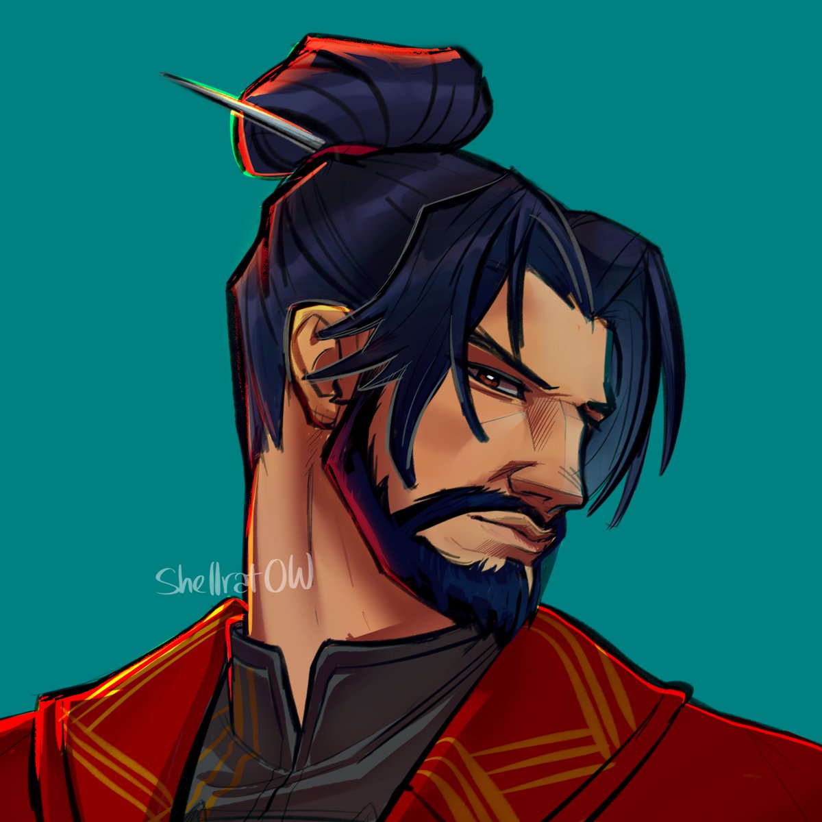 Macデスクトップ hanzo 19 He's so beautiful I had to draw him :) #hanzo #OverwatchFanart